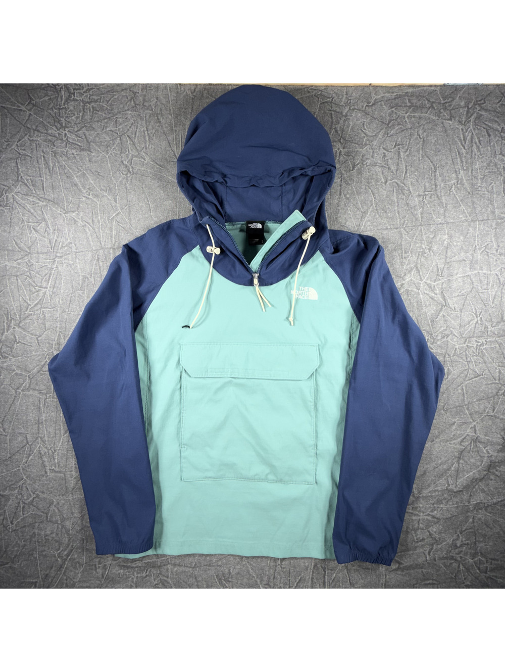 The Northface Anorak Hoodie Pullover Mens S Blue Jacket